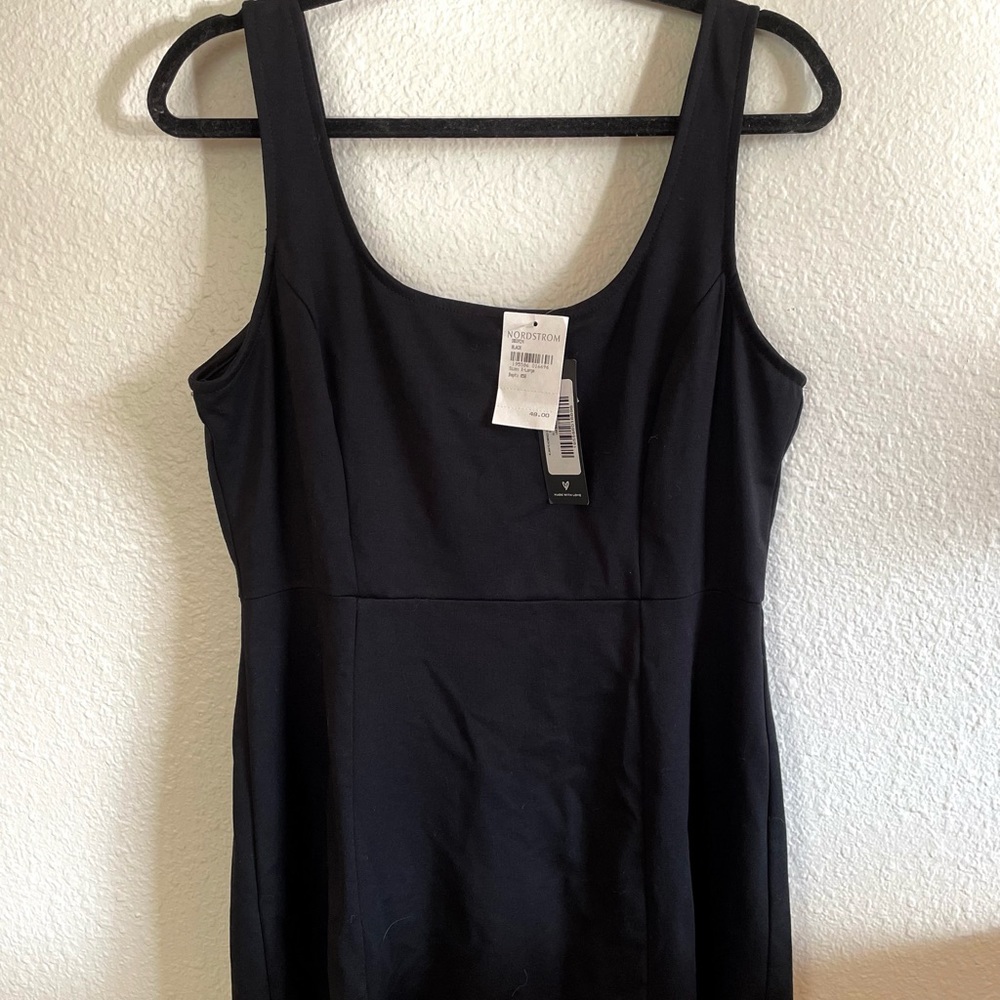 NWT Black Mini Dress with Side Slit